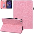 thumbnail image 1 of 2021 Galaxy Tab A8 10.5-Inch Case (SM-X200 /SM-X205) - Protective Leather/Silicone Composite Cover with [Adjustable Stand /Card Holder], Lightweight Flip Classic Flower Samsung Case (Pink), 1 of 5