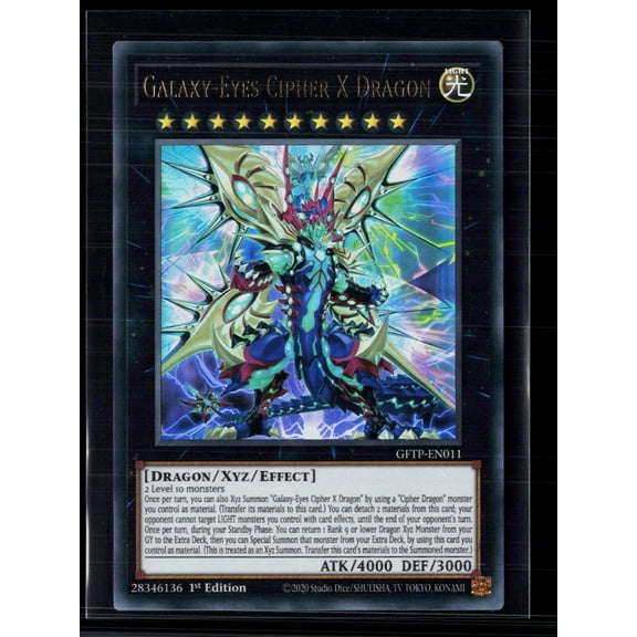 2021 Ghosts From the Past Galaxy-Eyes Cipher X Dragon Ultra Rare Xyz Effect 1st Edition
