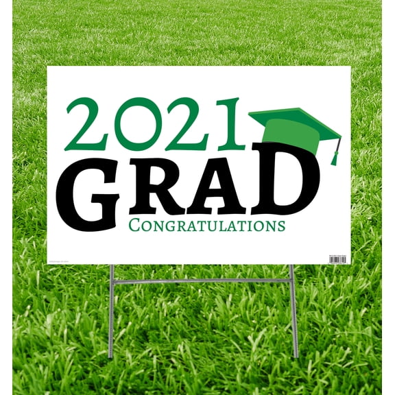 2021 Grad Yard Sign Green