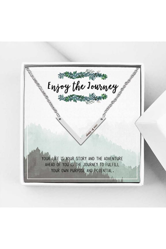 2021 Graduation Gift for Her - High School | College Graduation Gift for Girls - Class of 2021 Graduation Gift for Friend - Graduation Friend - Stainless Steel Necklace Jewelry Gift