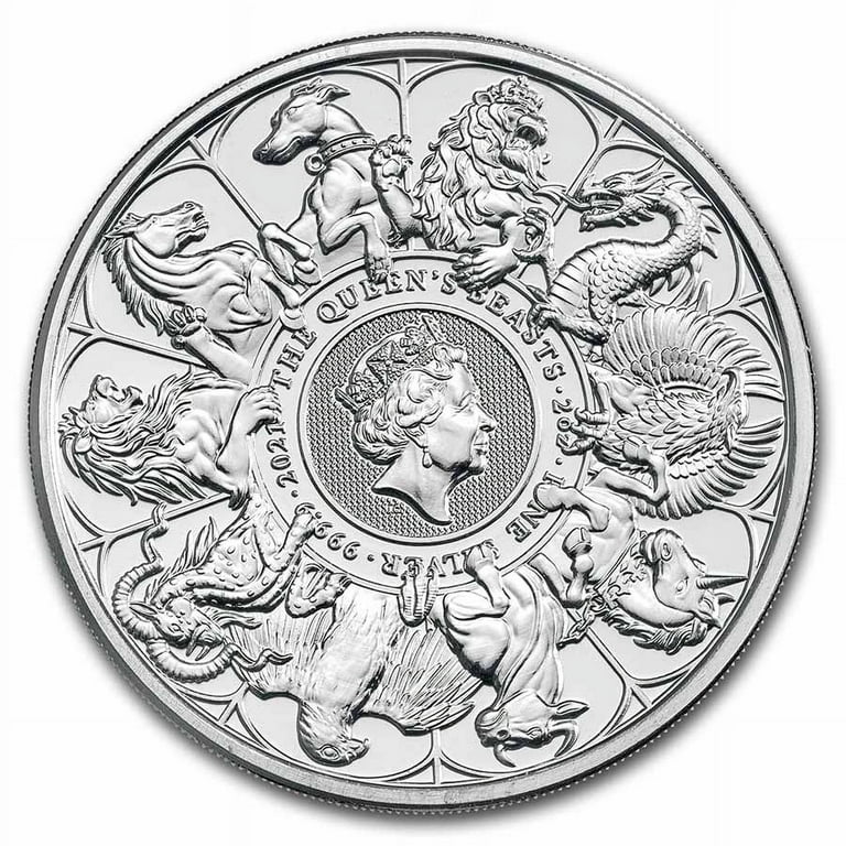 【英国銀貨】The Queen's Beasts グリフィン2oz ピエフォ銀貨 2021 Great Britain 2 oz Silver Queen's Beasts Collector Coin