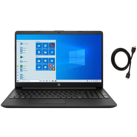 2021 HP 15.6" FHD IPS Premium Laptop, Intel Celeron N4020 Processor Upto 2.8GHz, 4GB RAM, 128GB SSD, WiFi, USB-C, Card Reader, Windows 10 Home (S Mode) + HDMI Cable