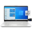 thumbnail image 1 of 2021 HP 15.6" HD Laptop Computer PC, Intel Core i3-10110U (Beats i5-7200U), 8GB RAM, 512GB SSD, USB-C, WiFi, RJ45, HDMI, HD Webcam, Bluetooth, Windows 10 S, Silver, Fairywren Card, 1 of 5