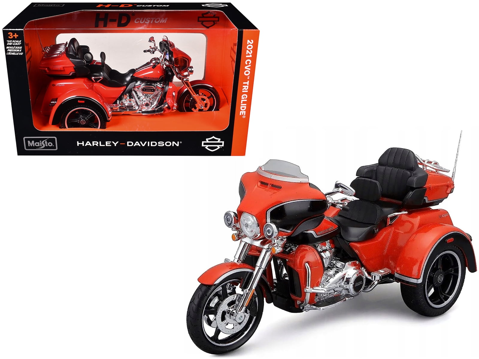 HARLEY-DAVIDSON CVOトライク1:12スケールダイキャスト模型 Maisto Harley Davidson CVO Tri Glide Motorcycle, 1/12 Diecast