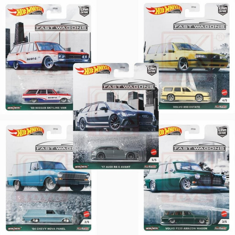 Hot Wheels 2021 Car Culture Fast Wagons Series, Set of 5, 1/64
