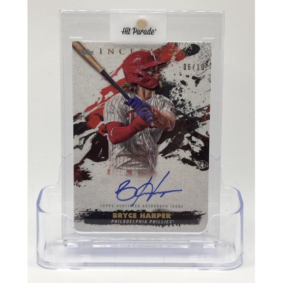 2021 Inception Bryce Harper #SPIA-BH /10 Philadelphia Phillies MLB Autographed Baseball Trading Card