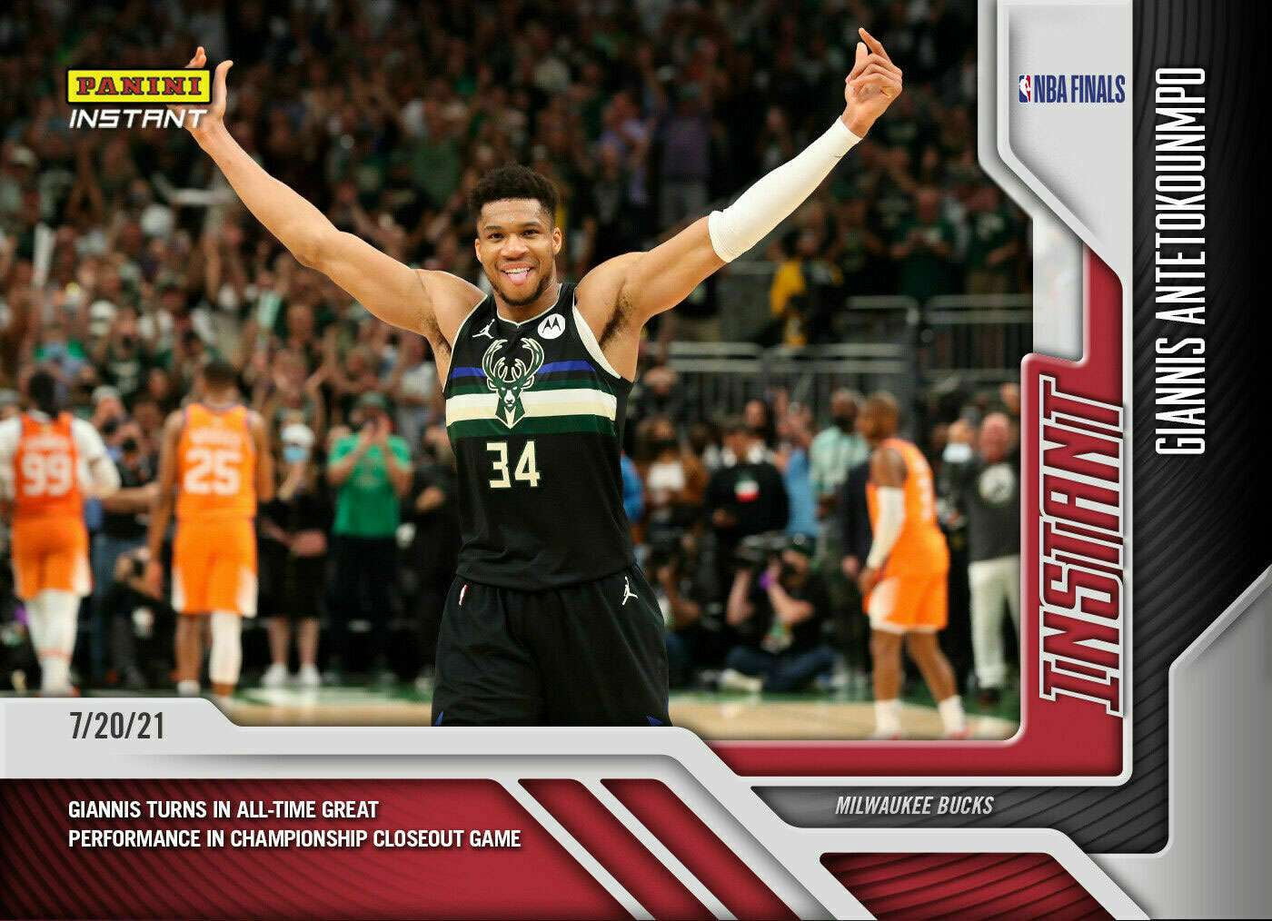 2021 Instant NBA Finals Basketball Giannis Antetokounmpo Trading 