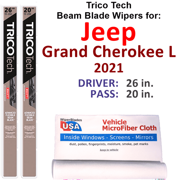 2021 Jeep Grand Cherokee L Beam Blade Wipers (Set of 2)