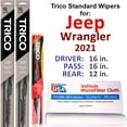 thumbnail image 1 of 2021 Jeep Wrangler Wiper Blades (Set of 3) w/Rear Wiper, 1 of 3