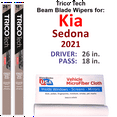 thumbnail image 1 of 2021 Kia Sedona Beam Blade Wipers (Set of 2), 1 of 3