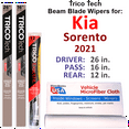 thumbnail image 1 of 2021 Kia Sorento Beam Blade Wipers (Set of 3) w/Rear Wiper, 1 of 3