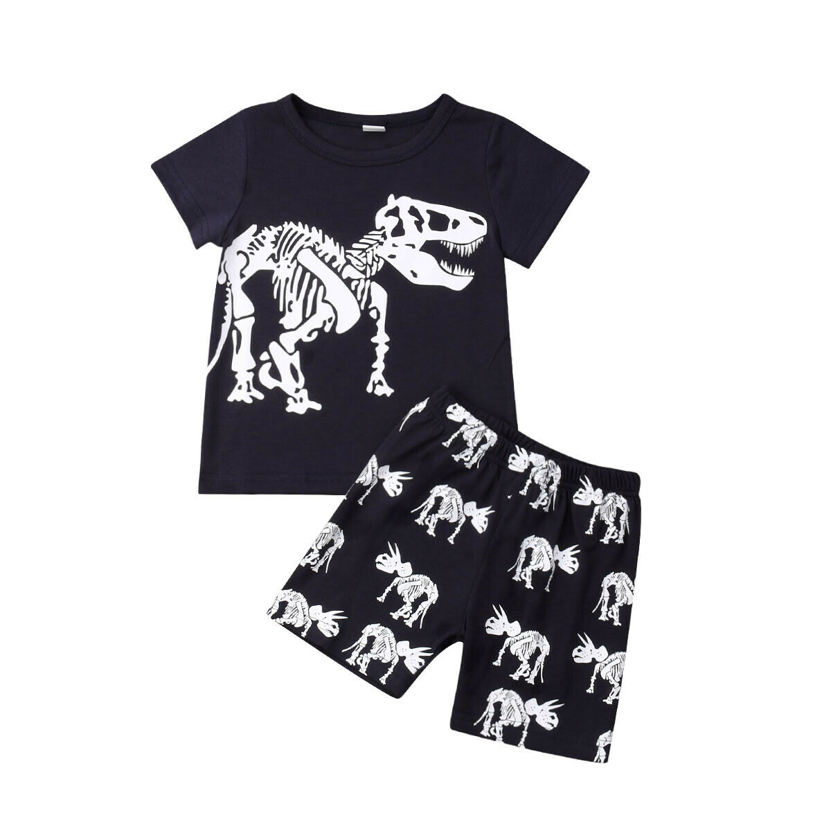 2021 Kid Little Boys Summer Outfit Dinosaur Short Sleeve with Shorts Clothes - image 1 of 5