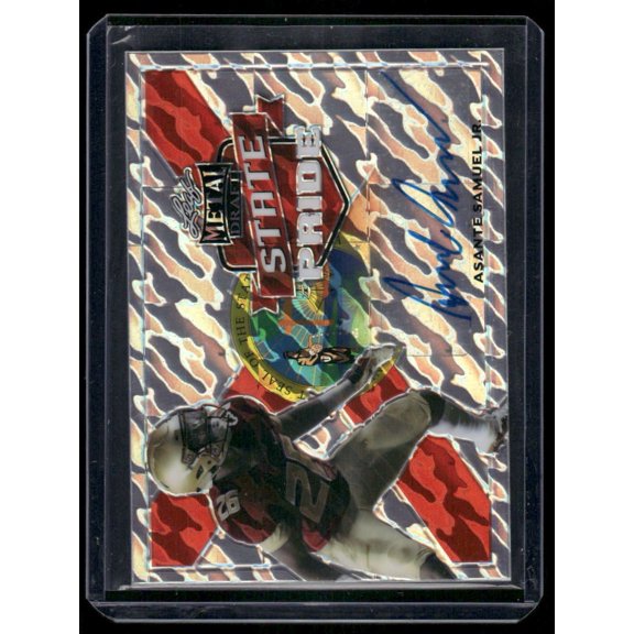 2021 Leaf Metal Draft State Pride SP-ASJ 19/60 Autographed Asante Samuel Jr Football Card