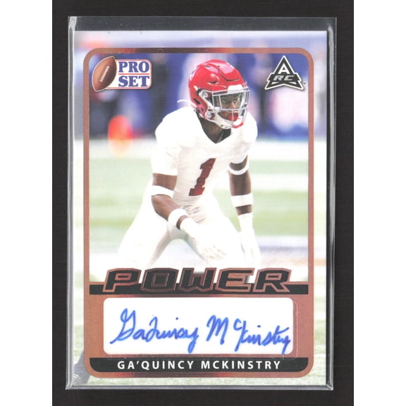 2021 Leaf Pro Set Power Ga'Quincy McKinstry RC Auto Alabama Crimson Tide #BA-GM2 Football Card