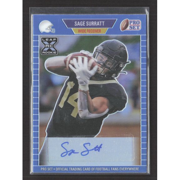 2021 Leaf Pro Set Sage Surratt #PA-SS1 Blue /15 RC