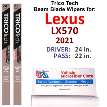 Genuine Front Windshield Wiper Blades For Lexus LX570 2008-2021 – 24"+22" J-Hook – Japan OEM