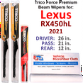 thumbnail image 1 of 2021 Lexus RX450hL Performance Beam Wipers (Set of 3) w/Rear Wiper, 1 of 3