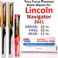 thumbnail image 1 of 2021 Lincoln Navigator Performance Beam Wipers (Set of 3) w/Rear Wiper, 1 of 3