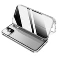 thumbnail image 1 of 2021 Magnet Double-sided Buckle For IPhone 11 Pro Max Tempered Glass Phone Case For IPhone 12 All-inclusive Metal for IPhone 11 Silver Iphone 11pro, 1 of 11