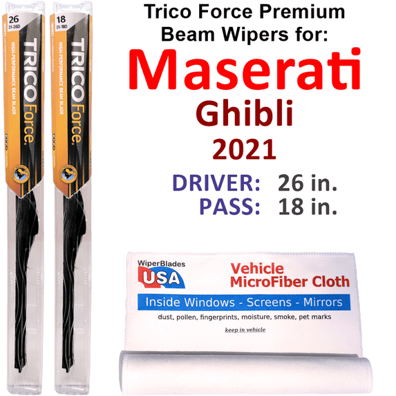 2021 Maserati Ghibli Performance Beam Wipers (Set of 2)