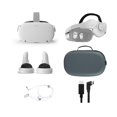 thumbnail image 1 of 2021 Meta Oculus Quest 2 All-In-One VR Headset, Touch Controllers, 256GB SSD, 3D Audio, 1832x1920 up to 90 Hz Refresh Rate LCD, Mytrix Head Strap, Carrying Case, Earphone, Link Cable (3M), 1 of 11