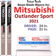 thumbnail image 1 of 2021 Mitsubishi Outlander Sport Beam Blade Wipers (Set of 2), 1 of 3