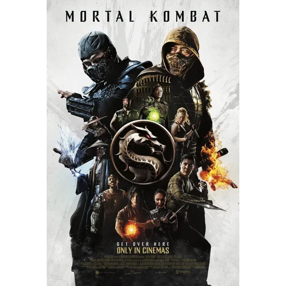 2021 Mortal Kombat Movie Poster Liu Kang Sub Zero Sonya Blade Kano UNFRAMED PAPER POSTER
