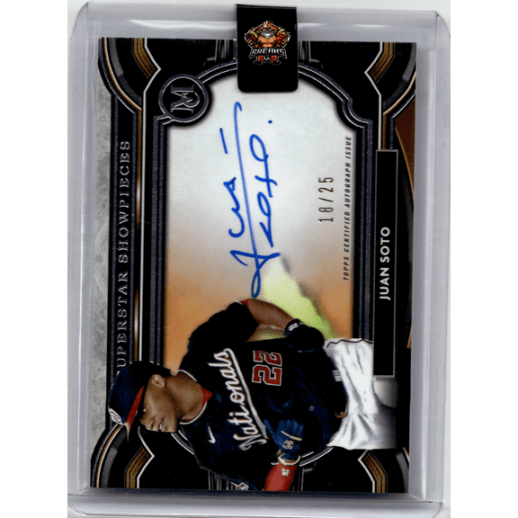 2021 Museum Collection Superstar Showpieces Juan Soto #SS-JS /25 Washington Nationals MLB Autographed Baseball Trading Card