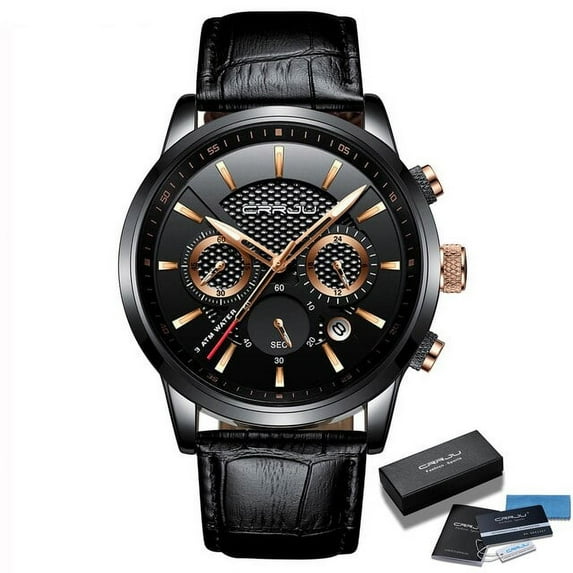 2021 New Mens Watches Top Brand Luxury Leather Casual Quartz Watch Men Sport Waterproof Clock Black Watch Relogio Masculino