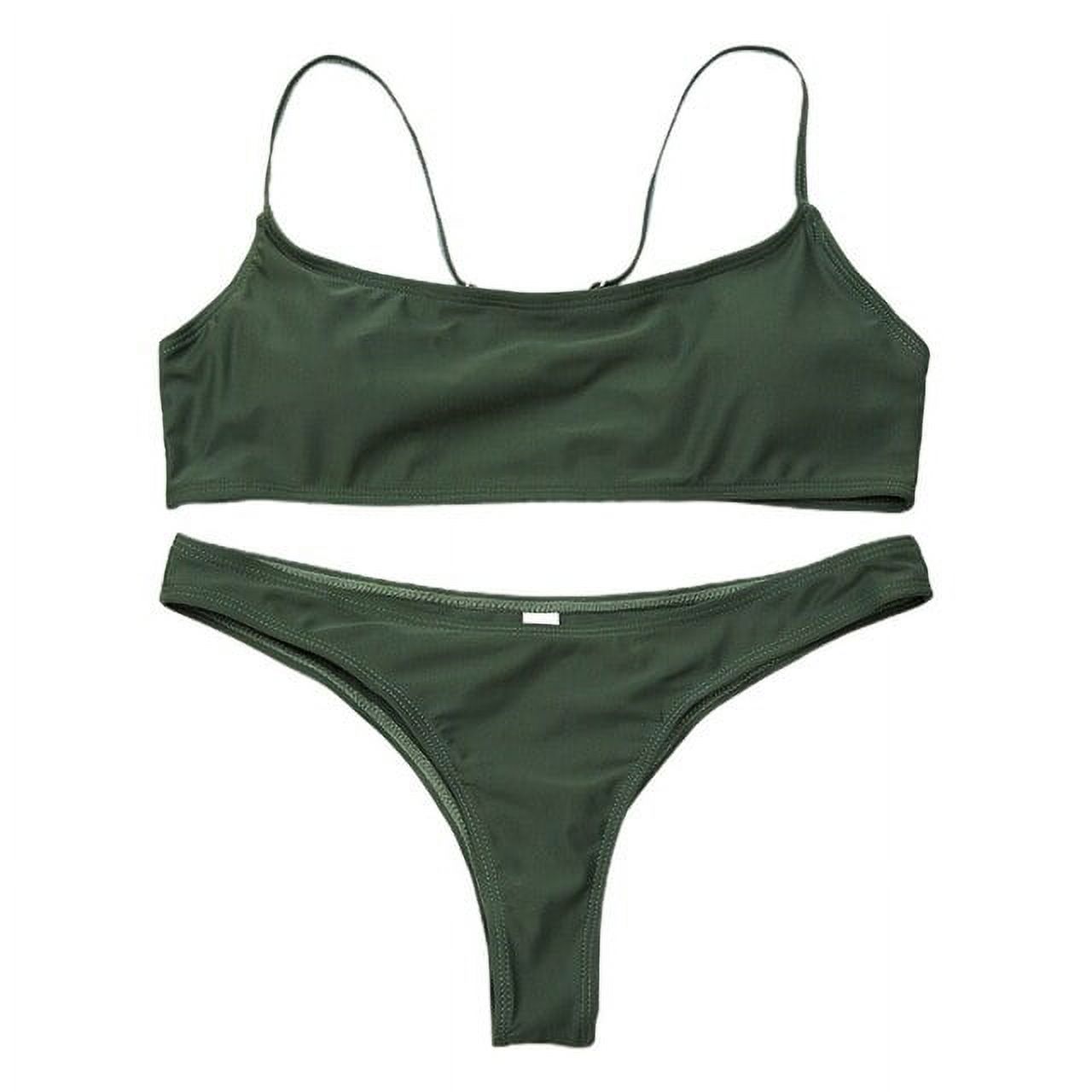 2021 New Sexy Push Up Unpadded Brazilian Bikini Set Women Vintage