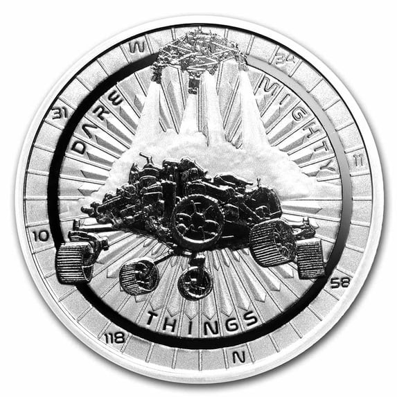 2021 Niue 1 oz Silver $2 Dollar Perseverance Mars Rover Limited Edition ...