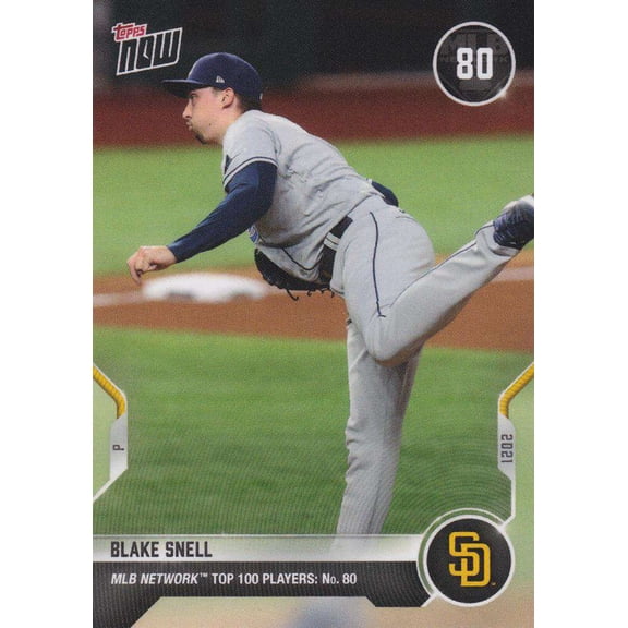 2021 Now MLB Network Top 100 Blake Snell Trading Card #T-80