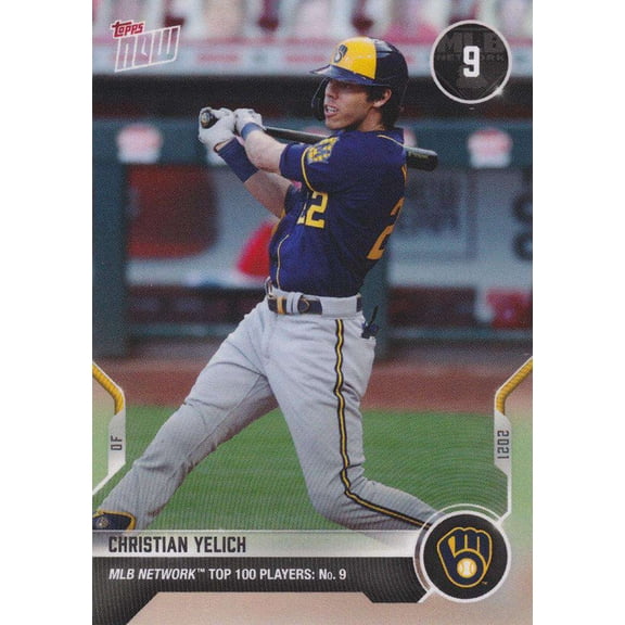2021 Now MLB Network Top 100 Christian Yelich Trading Card #T-9
