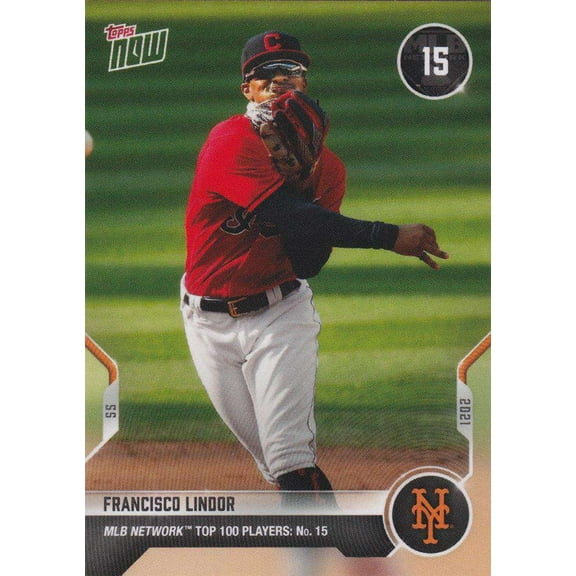 2021 Now MLB Network Top 100 Francisco Lindor Trading Card #T-15