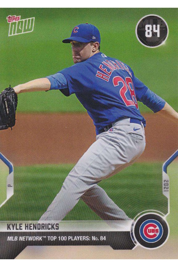 2021 Now MLB Network Top 100 Kyle Hendricks Trading Card #T-84