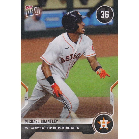 2021 Now MLB Network Top 100 Michael Brantley Trading Card #T-36