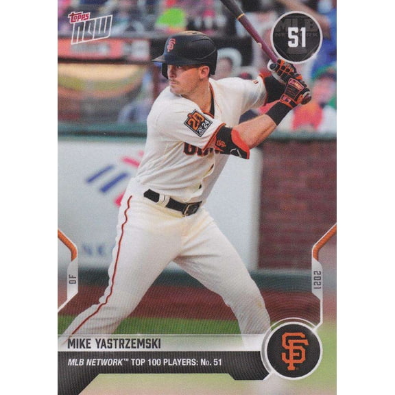 2021 Now MLB Network Top 100 Mike Yastrzemski Trading Card #T-51