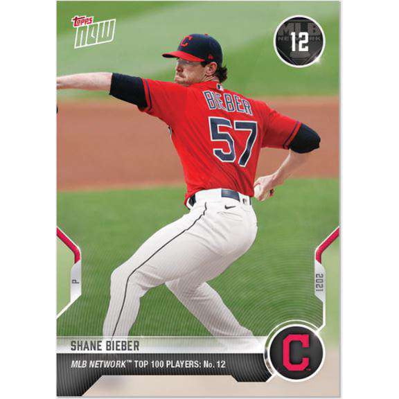 2021 Now MLB Network Top 100 Shane Bieber Trading Card #T-12