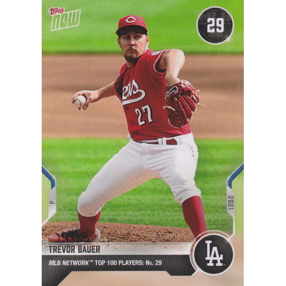 2021 Now MLB Network Top 100 Trevor Bauer Trading Card #T-29