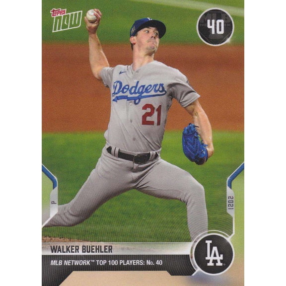 2021 Now MLB Network Top 100 Walker Buehler Trading Card #T-40