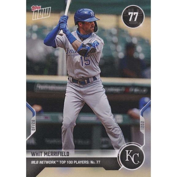 2021 Now MLB Network Top 100 Whit Merrifield Trading Card #T-77