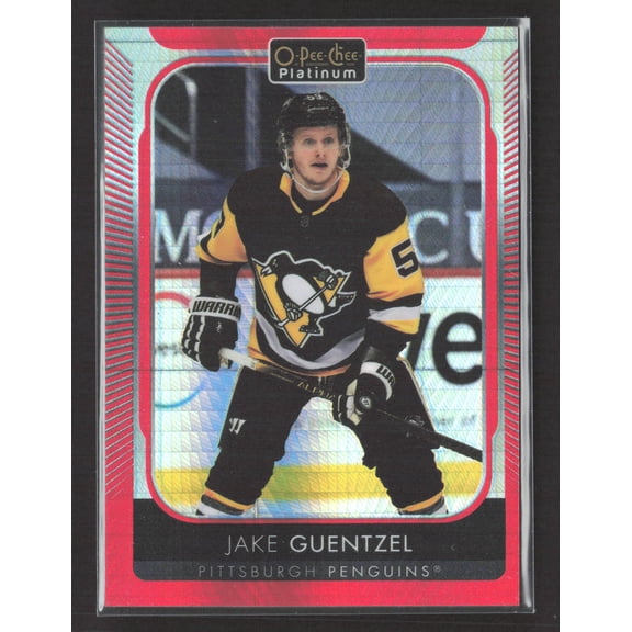 2021 O-Pee-Chee Platinum Jake Guentzel #21 Red Prism /199