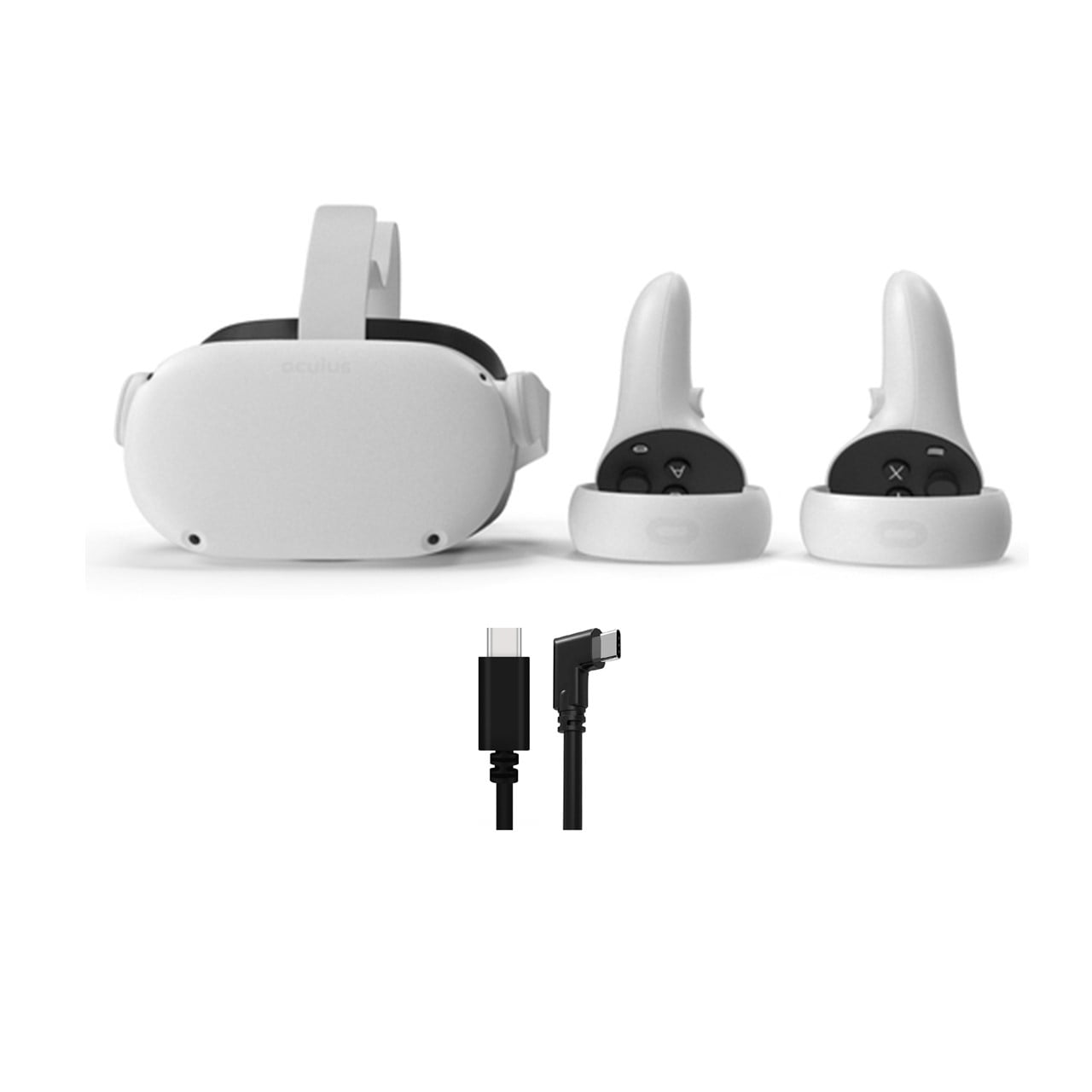 2021 Oculus Quest 2 All-In-One VR Headset 128GB, Touch Controllers, 1832x1920 up to 90 Hz Refresh Rate LCD, Glasses Compatible, 3D Audio, Mytrix Link 2021 Oculus Quest 2 All-In-One VR Headset 128GB, Touch Controllers, 1832x1920 up to 90 Hz Refresh Rate LCD, Glasses Compatible, 3D Audio, Mytrix Link