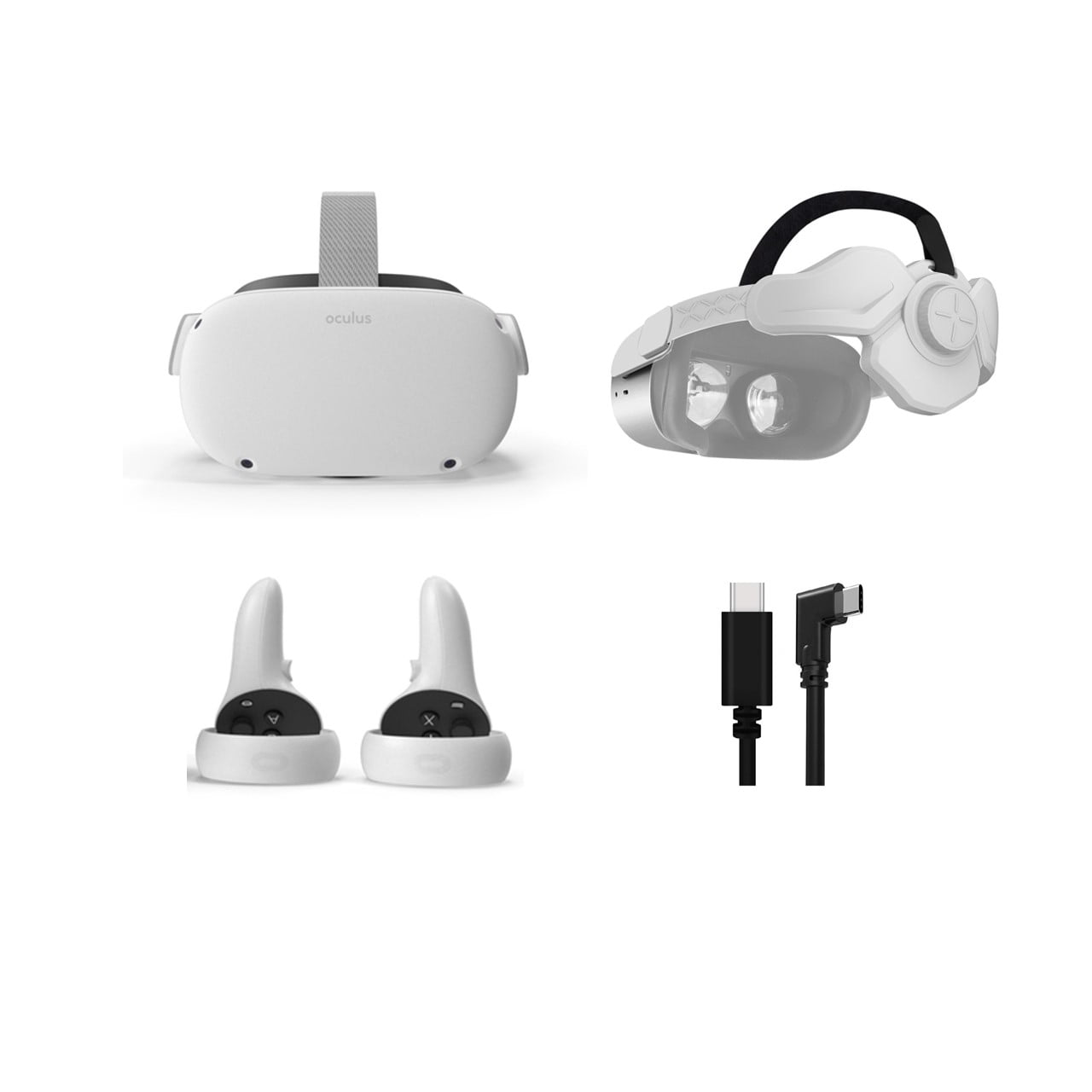 2021 Oculus Quest 2 All-In-One VR Headset, Touch Controllers, 128GB SSD, 1832x1920 up to 90 Hz Refresh Rate LCD, Glasses Compatible, 3D Audio, Mytrix 2021 Oculus Quest 2 All-In-One VR Headset, Touch Controllers, 128GB SSD, 1832x1920 up to 90 Hz Refresh Rate LCD, Glasses Compatible, 3D Audio, Mytrix
