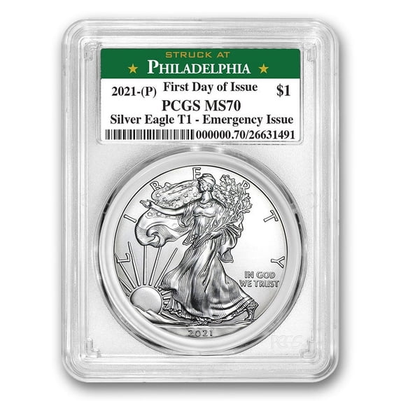 2021 (P) American Silver Eagle MS-70 PCGS (FDI, Philadelphia)