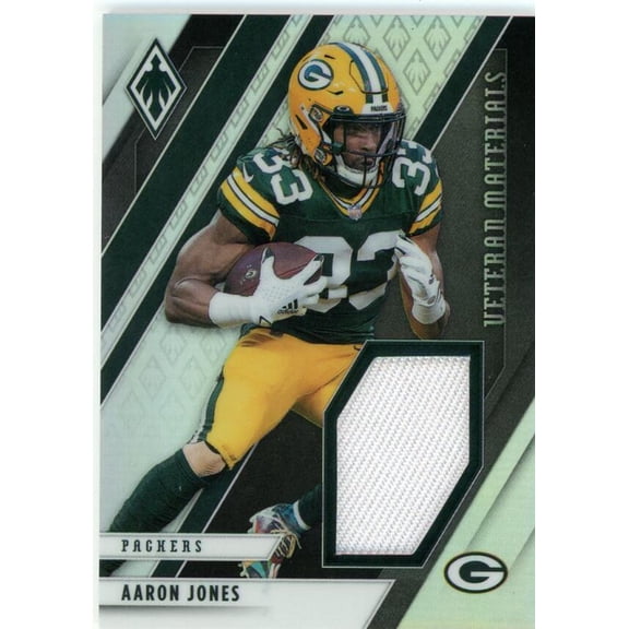 2021 PANINI PHOENIX VETERAN MATERIALS #18 AARON JONES RELIC /99 GREEN BAY PACKERS
