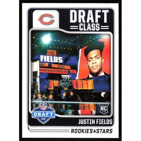 2021 PANINI ROOKIES AND STARS DRAFT CLASS #9 JUSTIN FIELDS CHICAGO BEARS