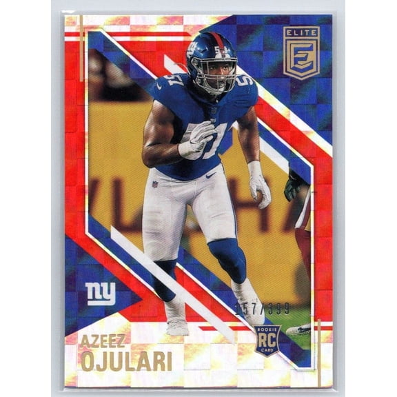 2021 Panini Chronicles Elite Update Red SN 214 Azeez Ojulari Near Mint Football Card