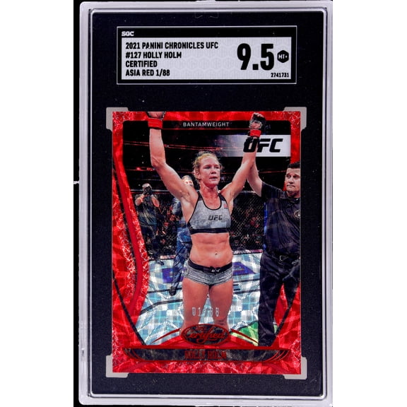 2021 Panini Chronicles Certified Holly Holm #127 Asia Red 1/88 SGC 9.5