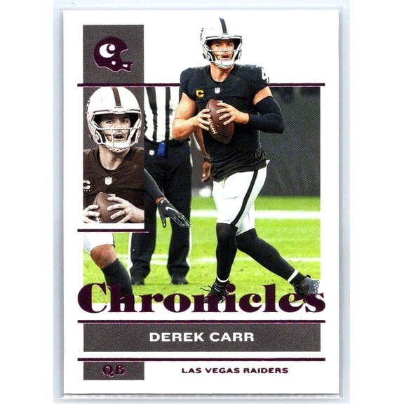 2021 Panini Chronicles Pink #62 Derek Carr Las Vegas Raiders Football Card